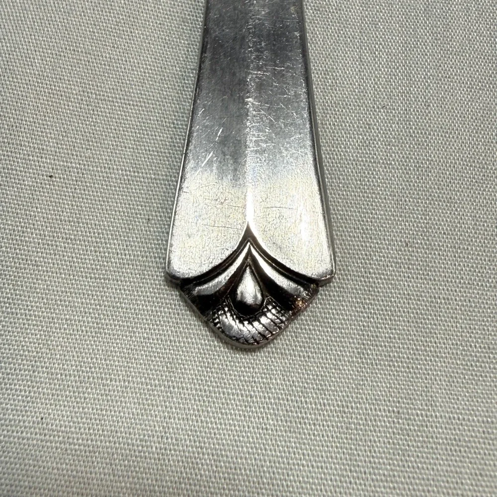 Orleans Silver Pie Cake Server ORL31 Pierced Stainless Steel 70s Vintage 9.25